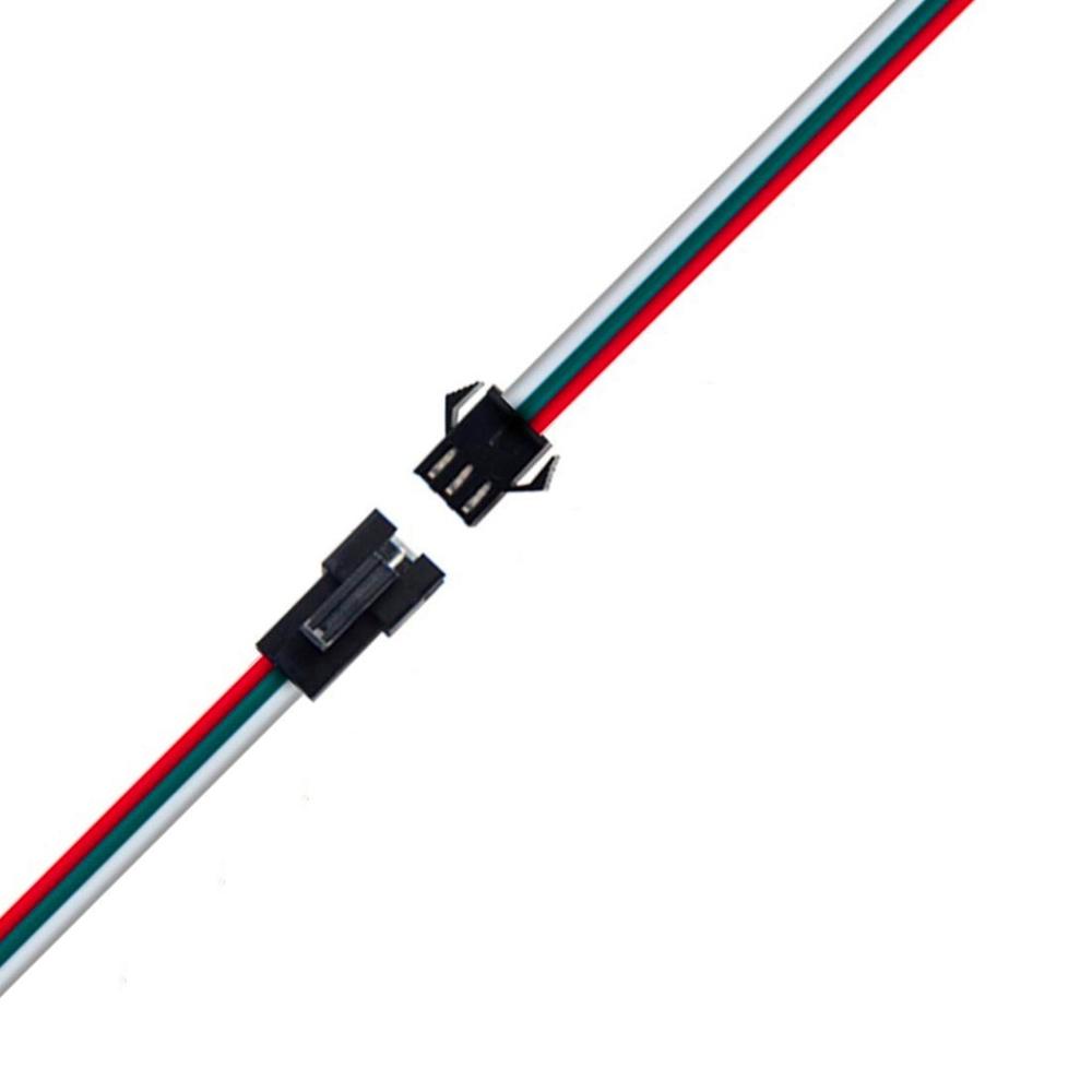 JST SM 3 Bioráin Fireann Baineann LED Wire Harness